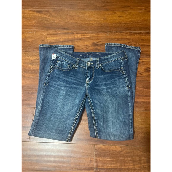 Seven 7 stylish jeans with rhinestone button Sz 8 - Picture 3 of 6